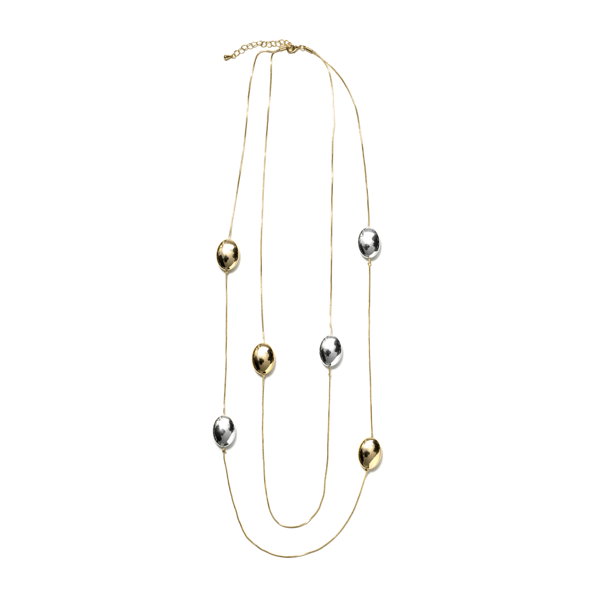 Collar Walcu acabado plata y oro amarillo 18k