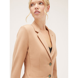 Motivi - Chaqueta de abotonadura simple de punto milano - Beige