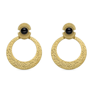 Pendientes con Onix acabado oro 18k