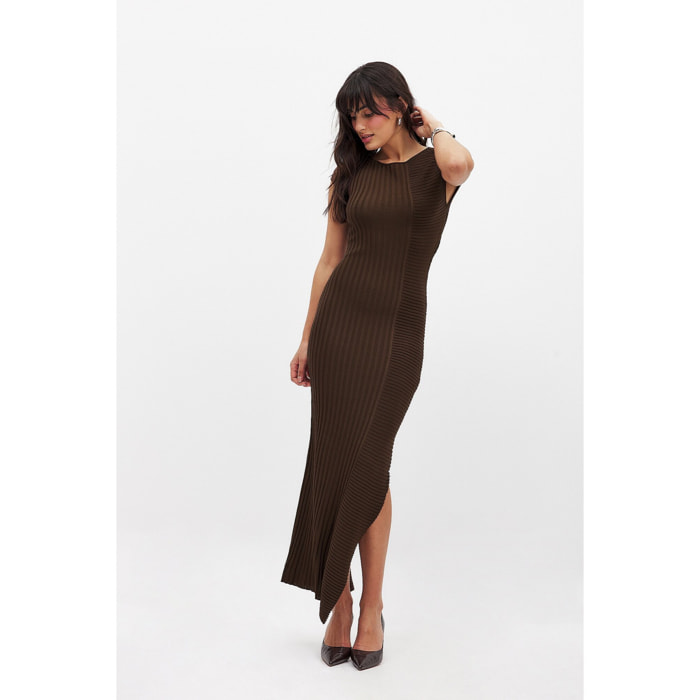 Maxi abito in maglia con maniche a sbuffo Vestiti in maglia Nakd