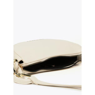 Borsa a tracolla con rondelle e nastro con logo