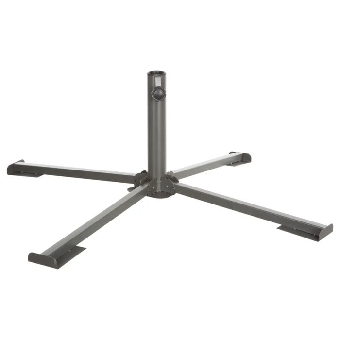 Pied de parasol pliant 25kg en acier traité époxy