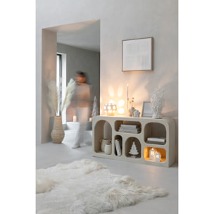 J-Line Tableau Traits Toile Blanc Assortiment De 3