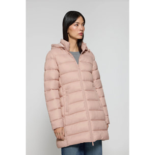 Abrigo Suzette ultralight rosa palo con parche Rigby Go