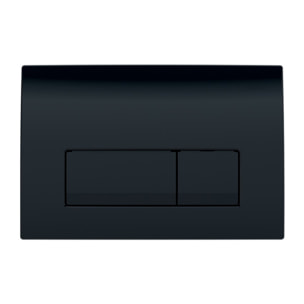 Pack WC Bati-support Geberit Duofix + WC sans bride Vitra SENTO noir mat + Abattant frein de chute + Plaque noire (BlackSentoGeb