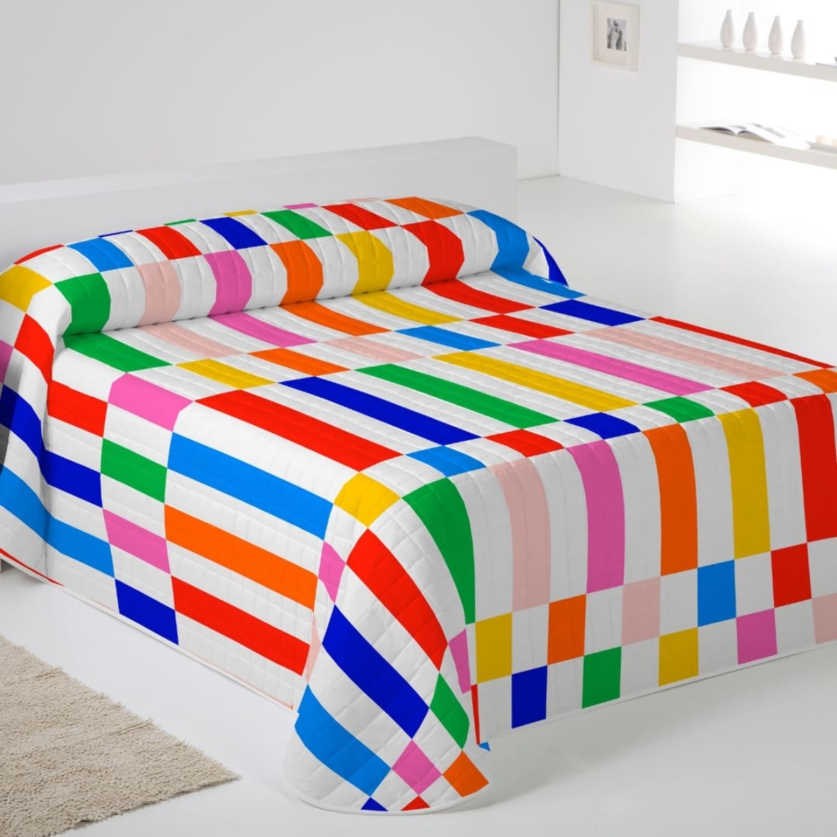 Colcha Bouti Estampada - Reversible - 100% Poliéster - Microfibra - 70 gr/m² - Party