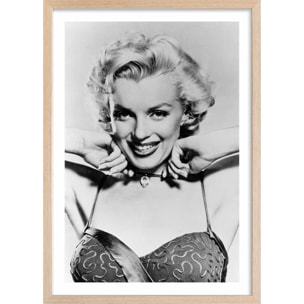 Affiche célébrité Marilyn Monroe, 1953 Affiche + cadre en bois - Chêne