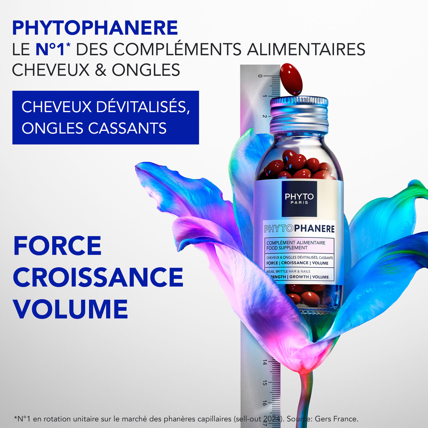 Phytophanere - Complément alimentaire capsules cheveux & ongles – 240 capsules