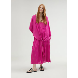 Vestito con spalline e volant