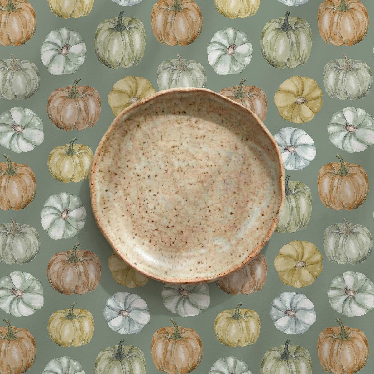 Mantel antimanchas Pumpkin verde - 100% algodón -