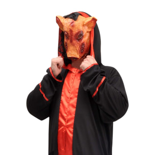 Setta Del Diavolo Horror Pig Costume Uomo Con Maschera In Vinile