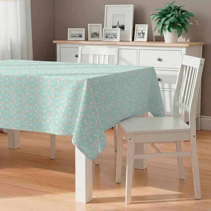Nappe anti-taches Africa - 100% coton - turquesa