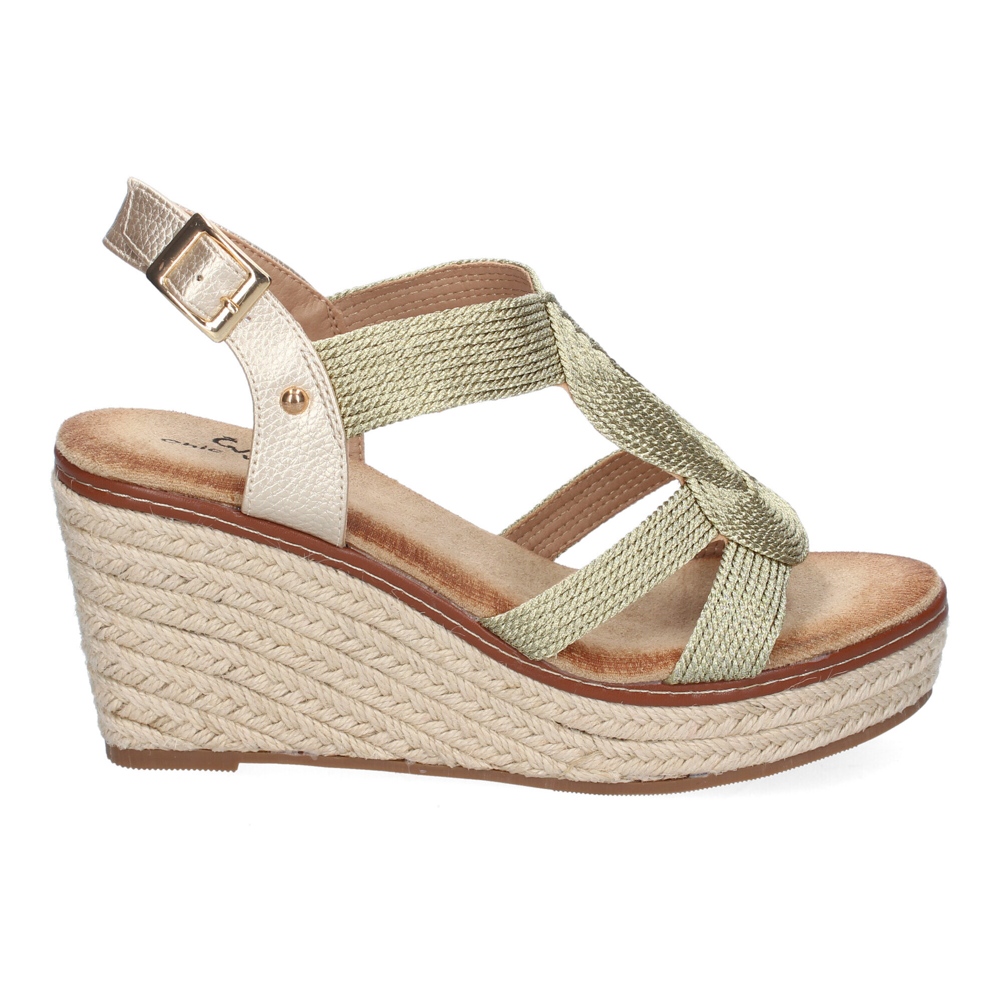 Sandalia de Cuña de Yute para Mujer, Comodas y Elegantes. Diseño Moderno Trenzado
