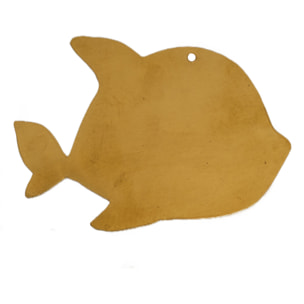 Déco murale poisson en laiton - Doré