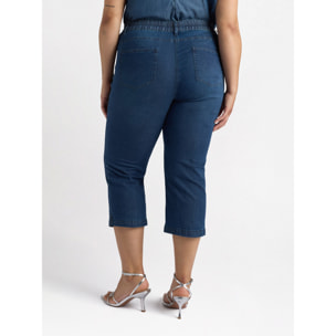 Fiorella Rubino - Jeans cropped con piccole borchie - Blu