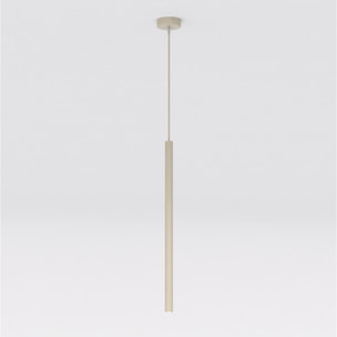 Lampada a sospensione SELTER in acciaio color mokka