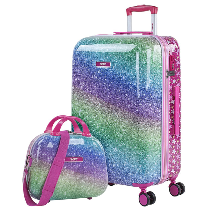 Juego De Maletas Pc Infantiles Skpat Shine Like A Star Fucsia