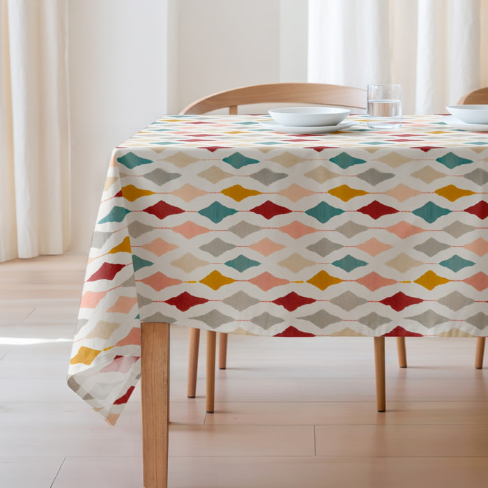 Mantel estampado antimanchas GAROA MULTICOLOR