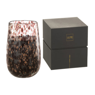 J-Line bougie parfumée Mia - verre - noir/mix - large - 230H