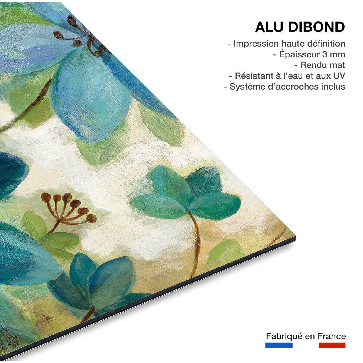 Tableau de fleurs fleur de paon  Tableau alu Dibond