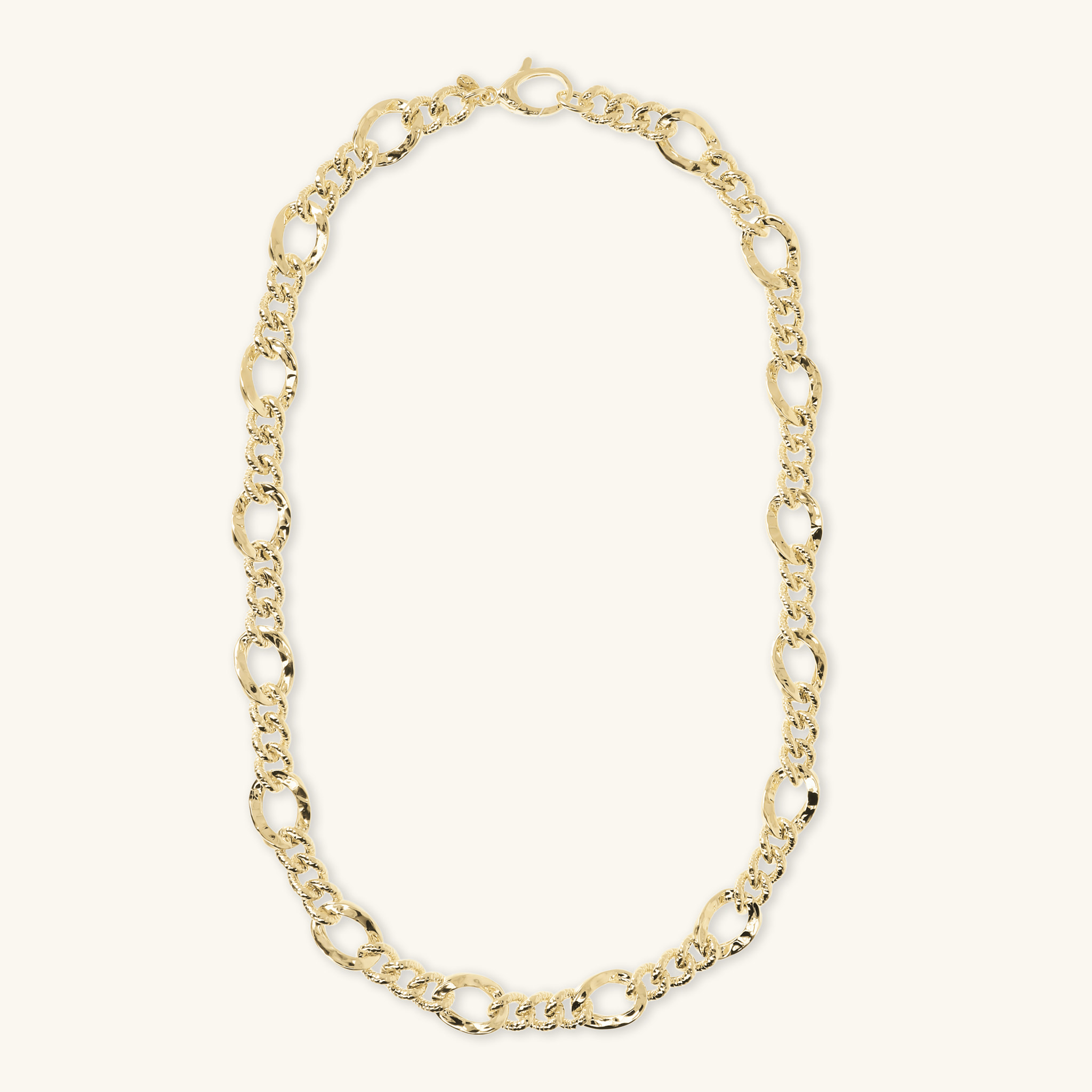 Collana Catena Figaro con Maglia Grumetta