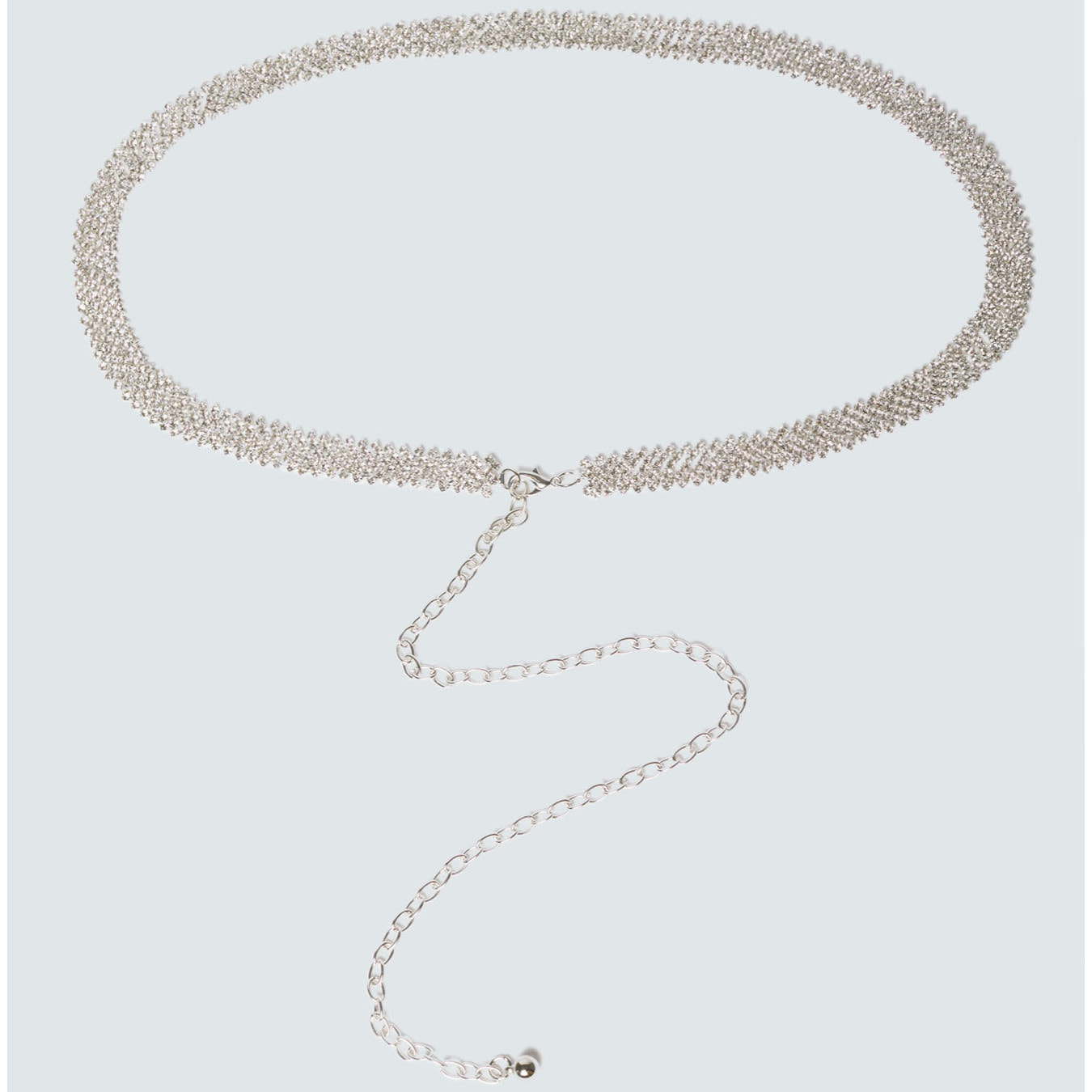 Fiorella Rubino - Cinturón de cadena con aplicaciones de cristal - Argento