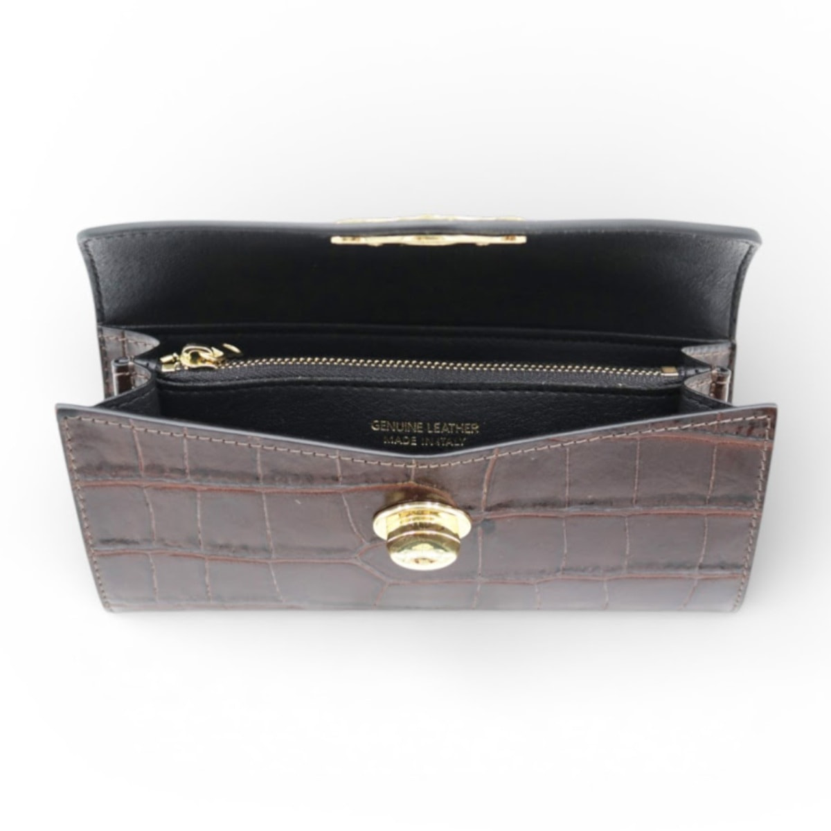 Cartera Cheval Firenze Marlon Croc Marrón Oscuro