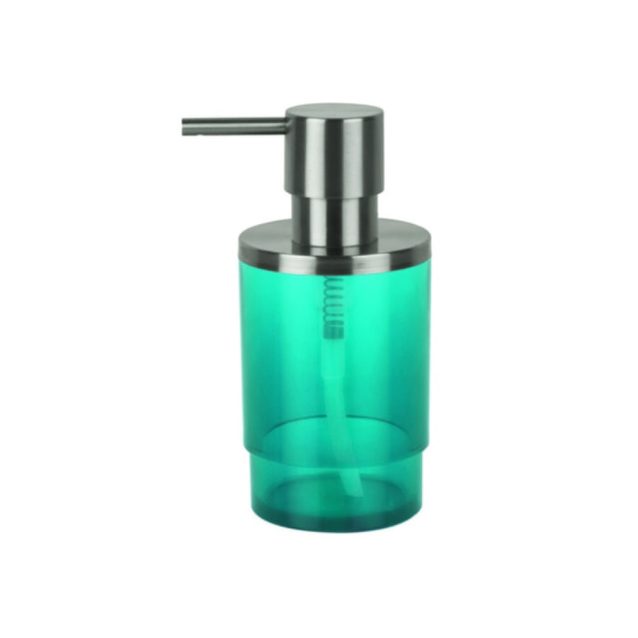 Distributeur de savon Acrylique NYO Bleu turquoise transparent Spirella