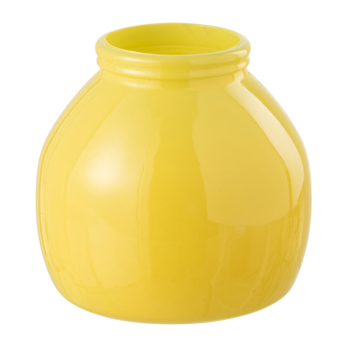 J-Line vase - verre - jaune - small - Ø 21 cm