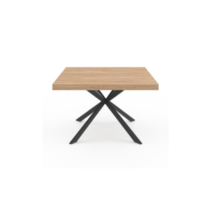 Table repas Brixton pieds spider - Bois - Noir