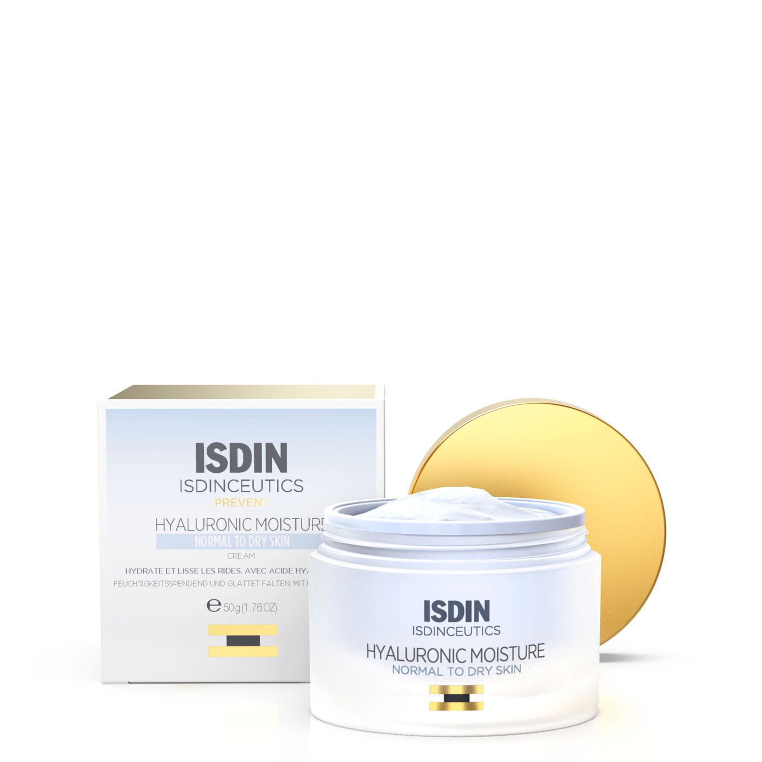 Hyaluronic Moisture Normal - Crème hydratante visage et anti-âge pour peaux normales à sèches 50 g