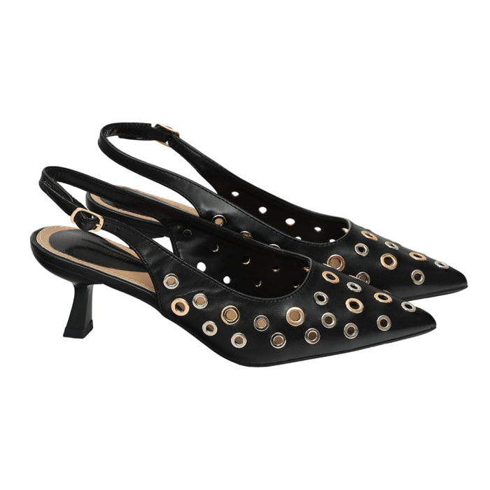 Decolletè borchie - tacco7,0 cm