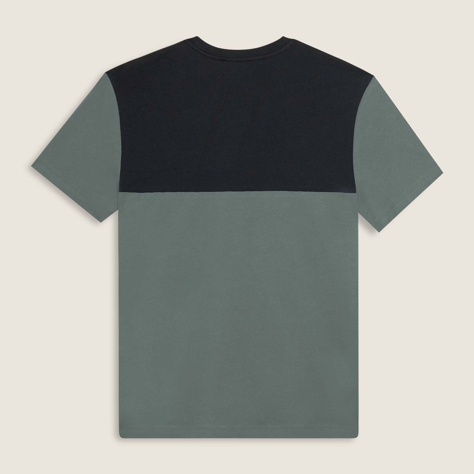 T-shirt colour block con stampa sulla spalla