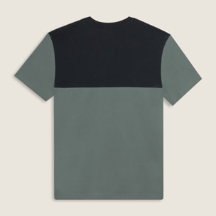 T-shirt colour block con stampa sulla spalla