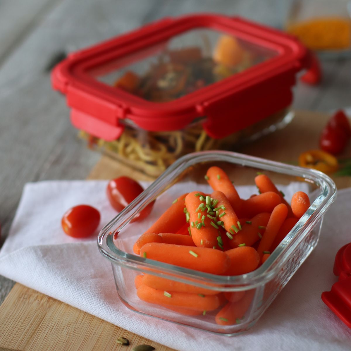 Boîte hermétique rectangle 370ml en verre CRISTAL