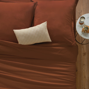 Housse de couette "Carina" coton 240x220cm rose terracotta