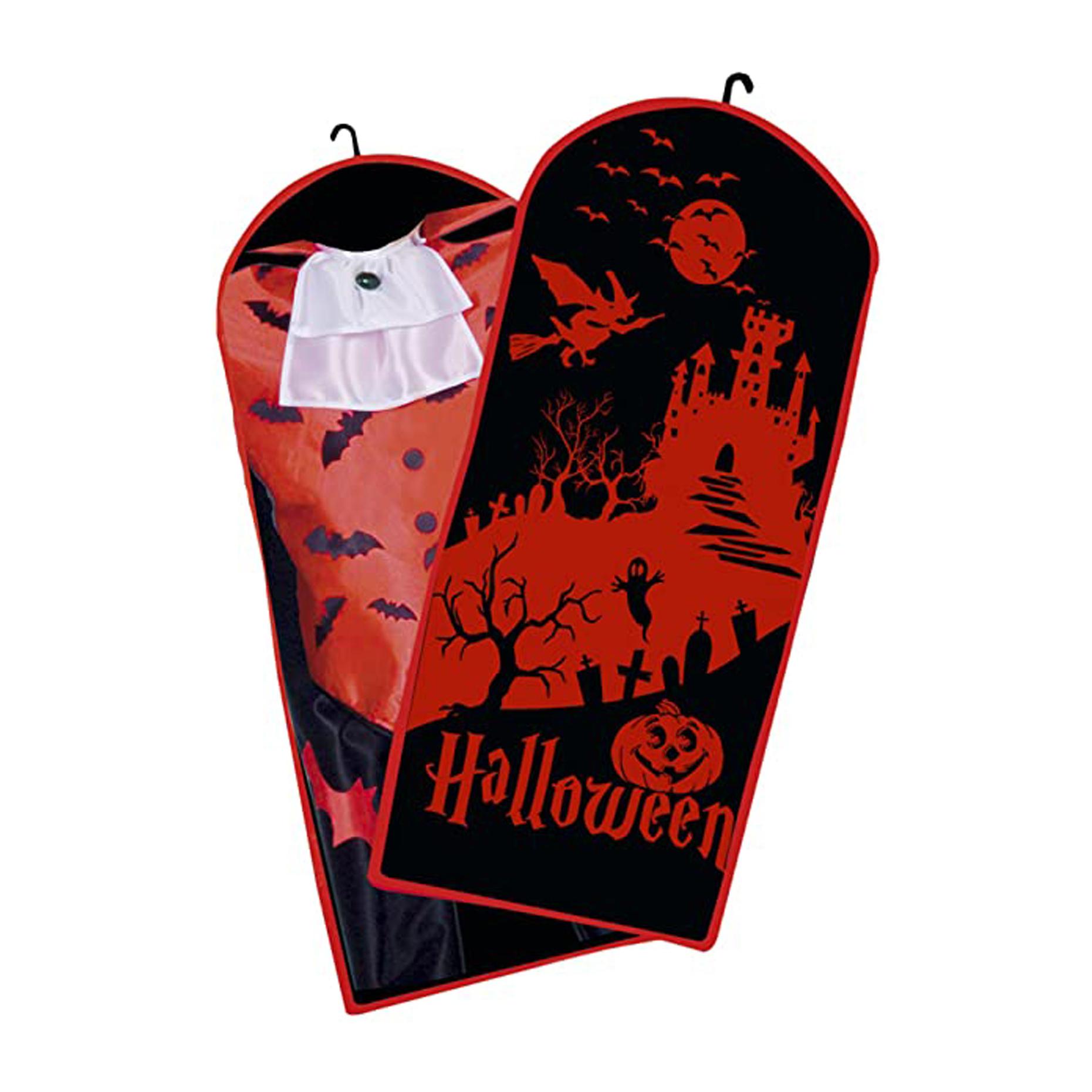 Travestimento Costume Halloween Vampiro Rosso Nero Bambino