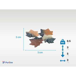 Foglie decorative in fibra ceramica per biocamini 4 unità