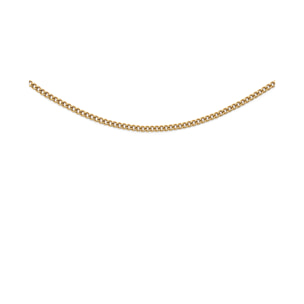 Collar Cadena Barbada Acero Baño Oro