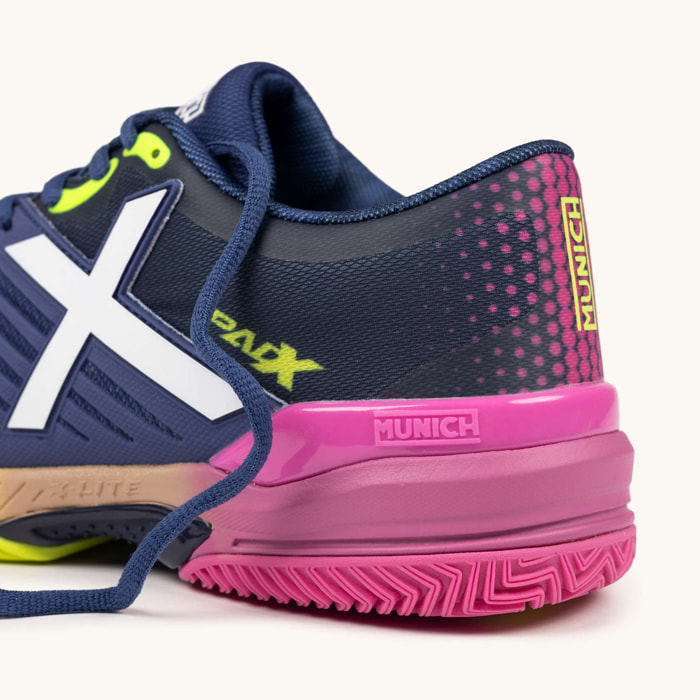 MUNICH PADX PADEL 63 Zapatillas de Pádel Azul Marino y Rosa