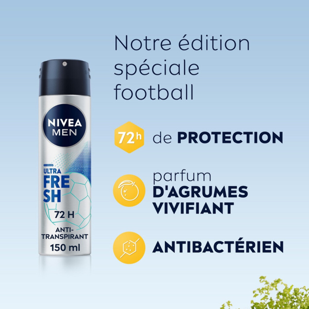 Pack de 6 - Nivea - Déodorant Spray Homme Ultra Fresh 72H FOOT 150ml