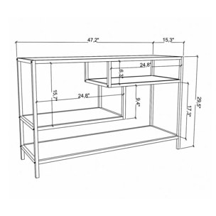 Mobile porta TV Dplizzar, Credenza da soggiorno, Armadio basso per TV, Base parete attrezzata, 120x39h75 cm, Quercia e Nero