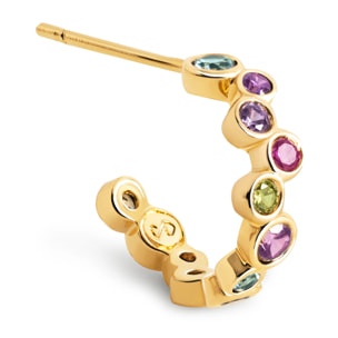 Pendiente Suelto Aro XS Bubbles Baño Oro