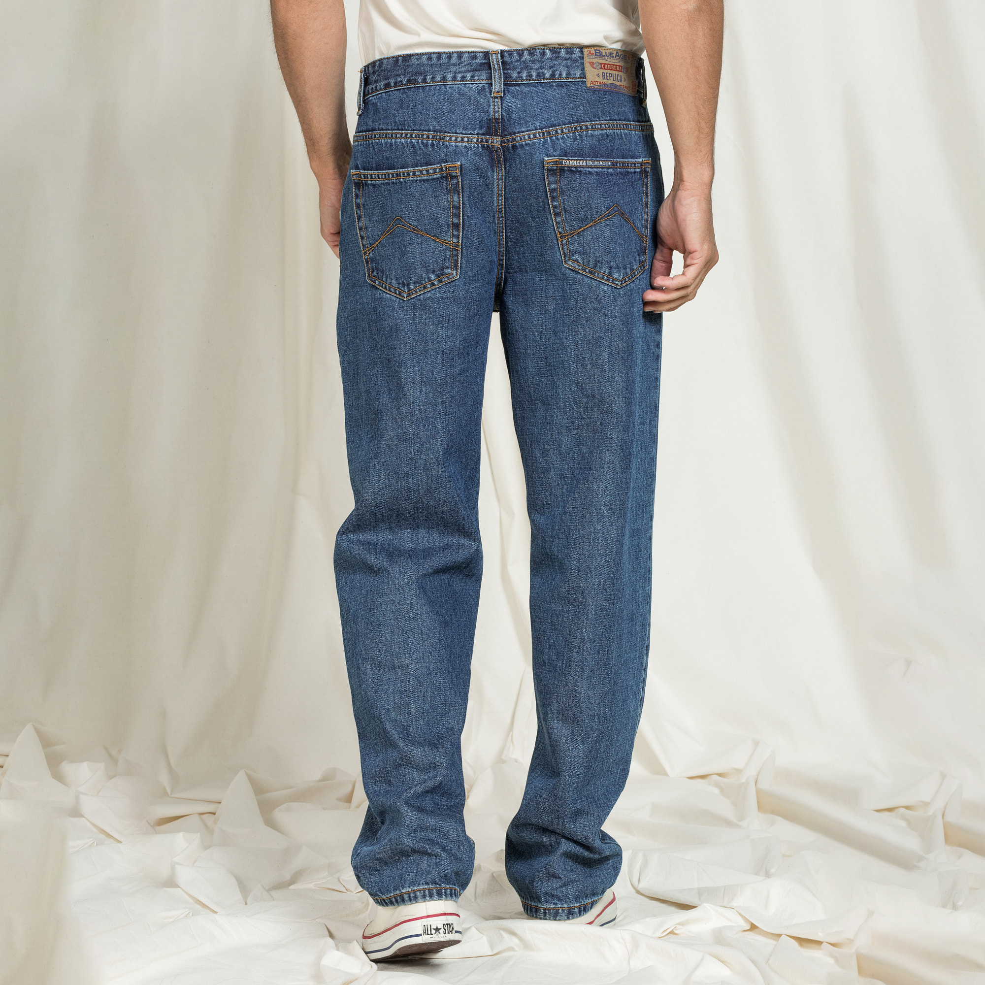 JEANS STRAIGHT FIT IN DENIM OLD STYLE MODELLO BLUE AGE REPLICA