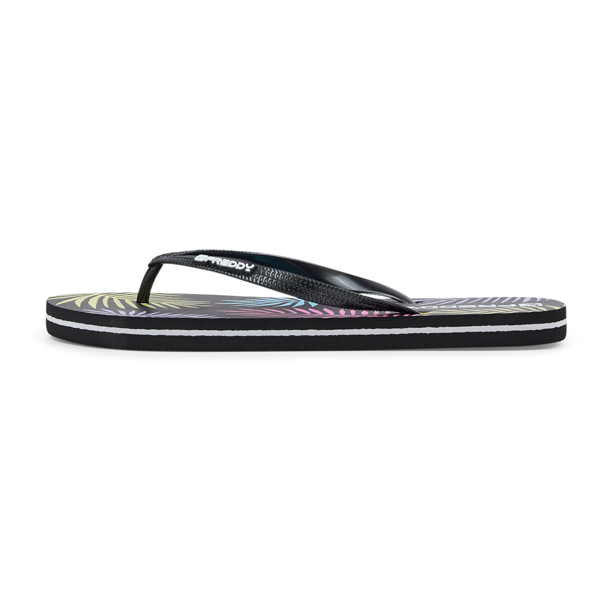 Infradito flip-flop donna con stampa tropicale e logo