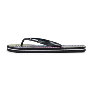 Infradito flip-flop donna con stampa tropicale e logo