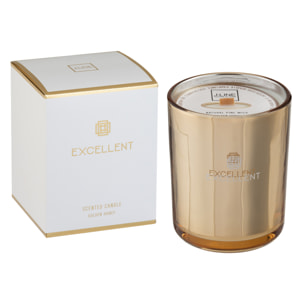 J-Line bougie parfumée Excellent – Golden Honey – verre - or - medium - 80H
