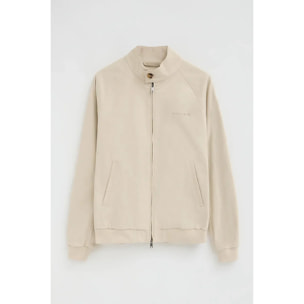 Chaqueta Harrington Bowery beige con bordado Polo Club