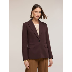 Motivi - Blazer monopetto con tasche applicate - Marrone