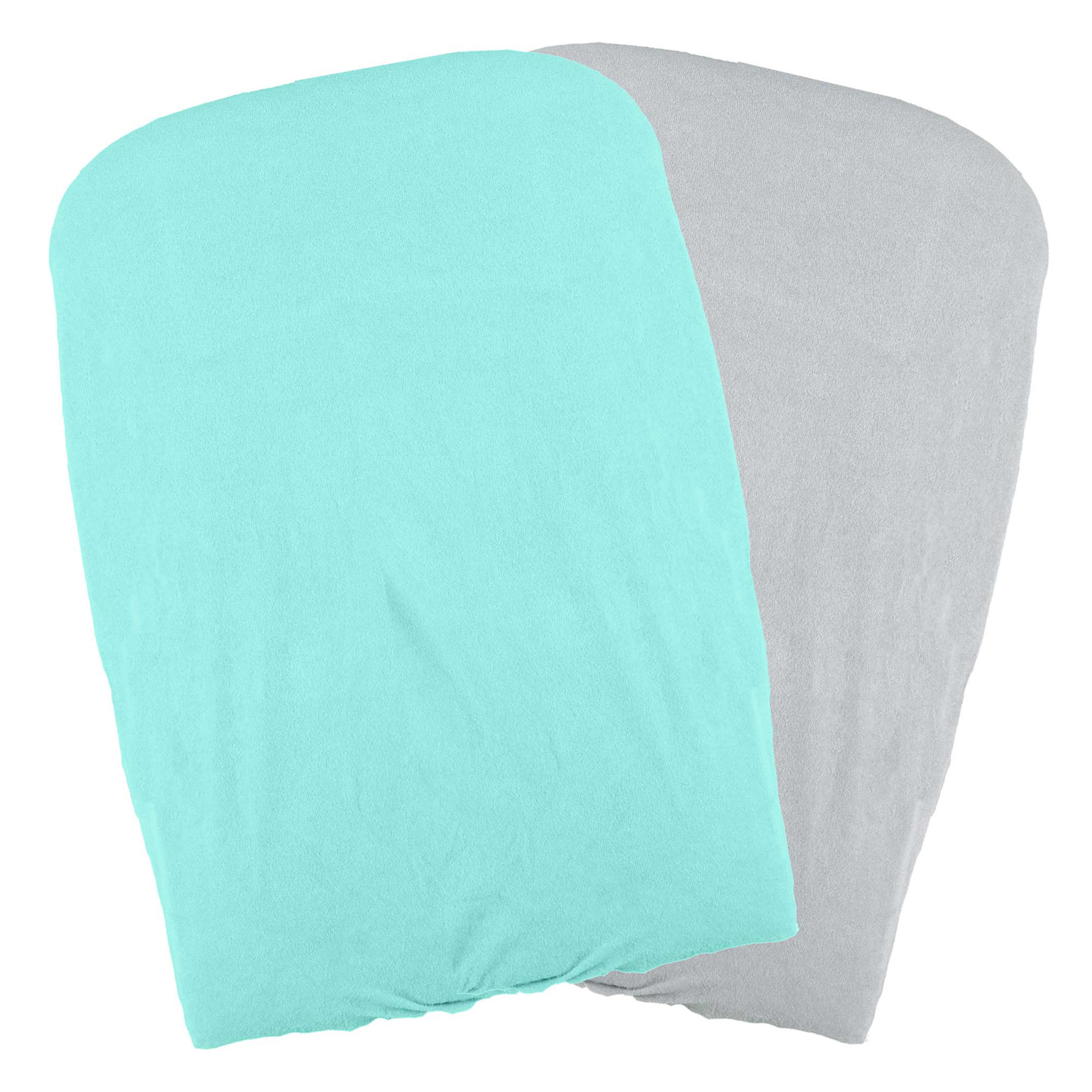 Lot de 2 housses de matelas à langer - Turquoise